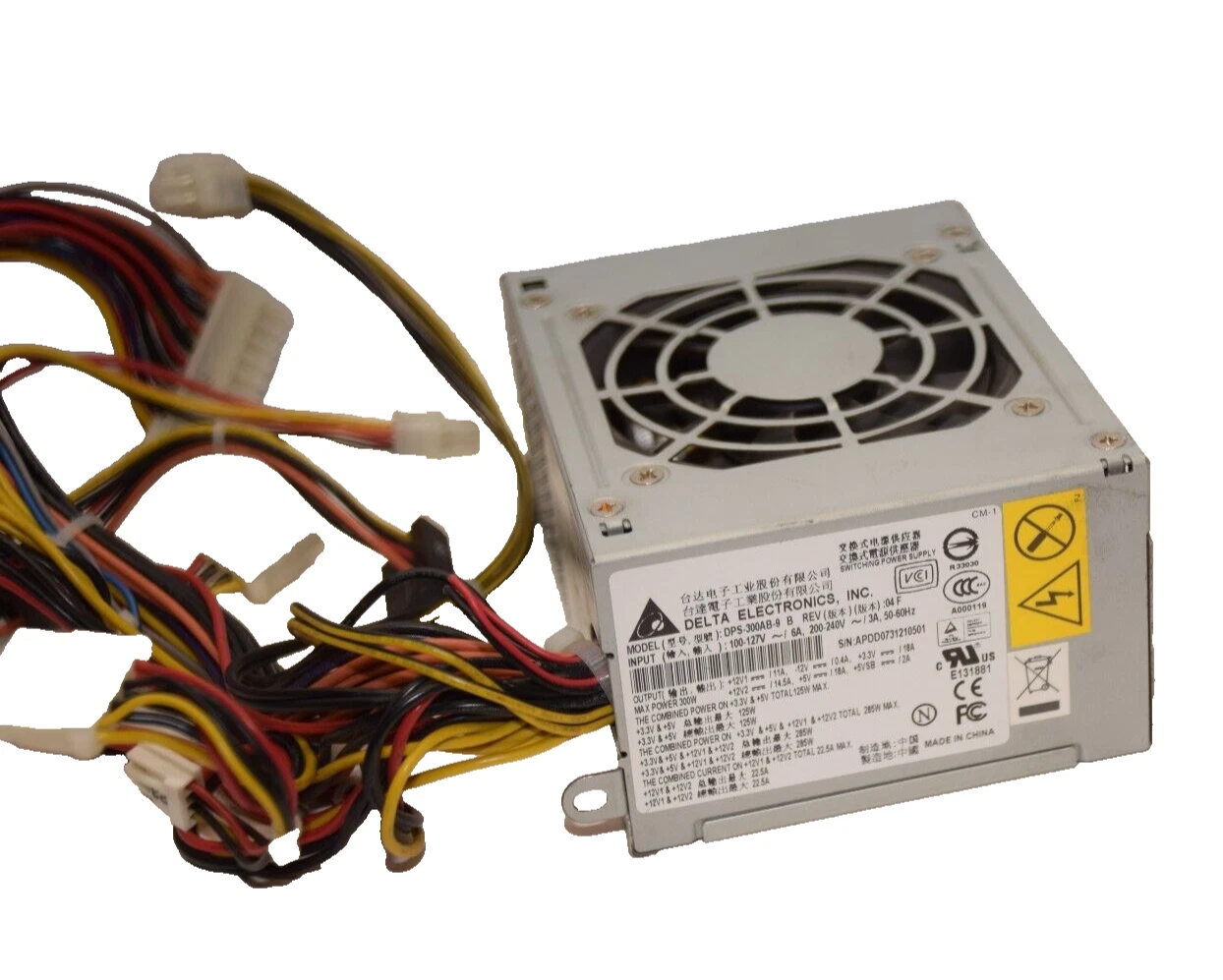 Used DELTA ELECTRONICS INC. DPS-300AB-9 B Rev 04F 100-127V Power Supply