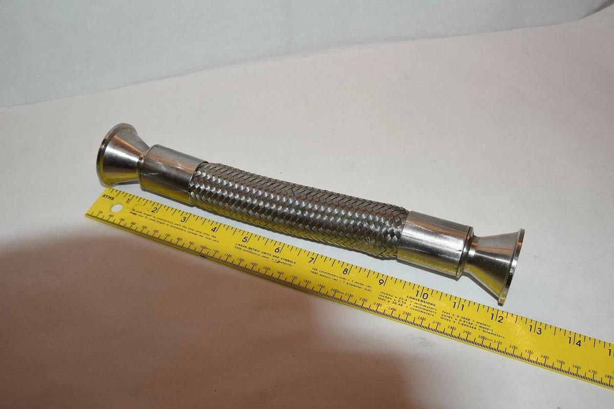 Used ISD MBC-16-SS 2D843 3/4" 12" SS Stainless steel BRAIDED Strain Flex HOSE