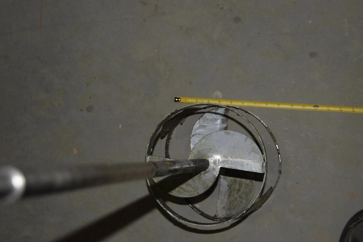 Used Lightnin SS Agitator Mixer Propeller shaft 1/2" tapered to 3/4"  40" Shaft  9.5"