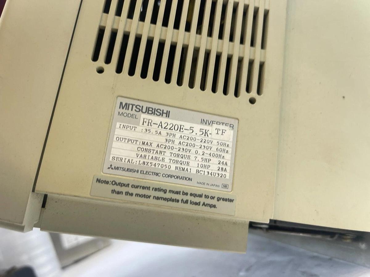 Used Mitsubishi FR-A220E-5.5K-TF 10HP Freqrol A200 Inverter Drive  FR-A220E-5.5KTF