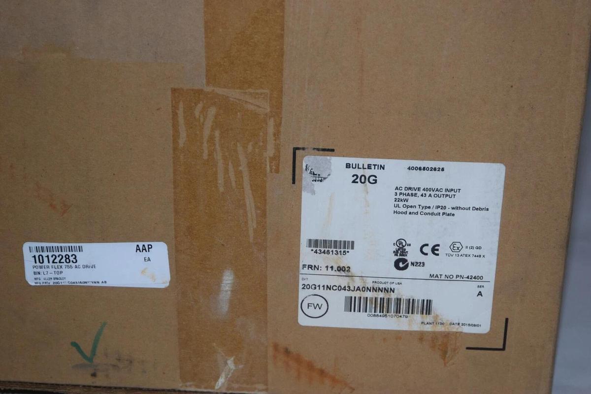 Allen Bradley 20G AC Drive 22kW 20g11nc043ja0nnnnn 400V 30hp