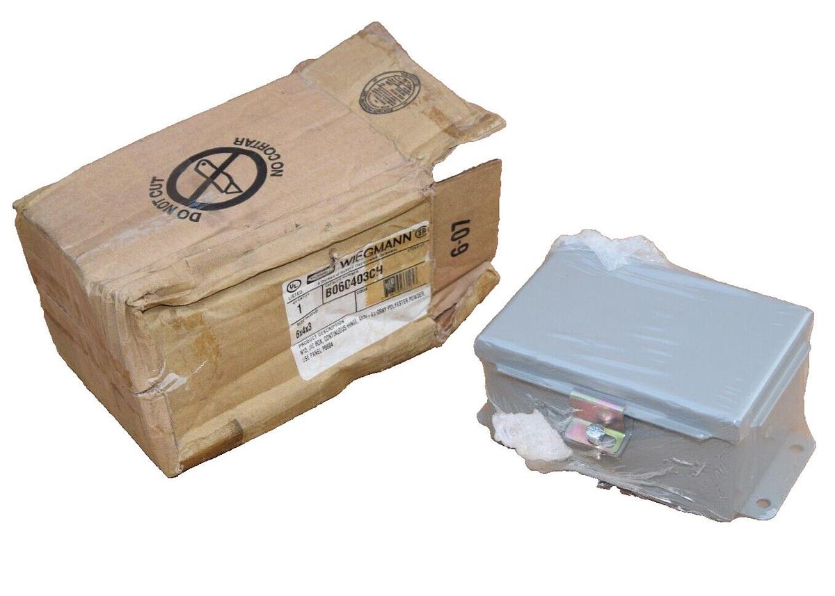 (NEW) HUBBELL B060403CH 6"x4"x3" Gray Electric Box Enclosure