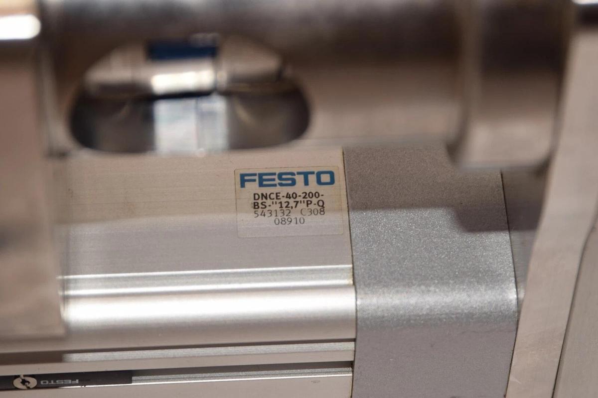 Used FESTO DNCE-40-200-BS-"12.7"P-Q Size 40 200 Stroke  Electric Piston Rod Cylinder