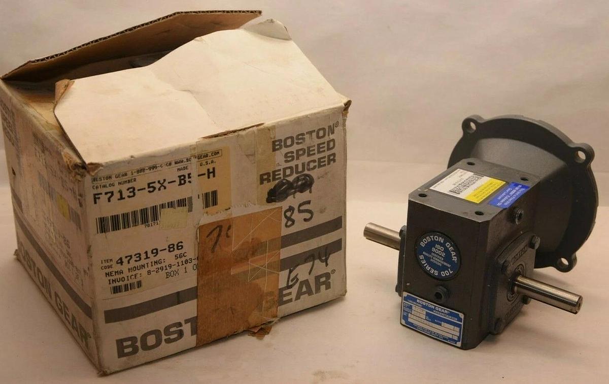 (NEW) BOSTON GEAR F7135XB5H Ratio 5:1 1.25Hp 202 Torque Rt Angle Speed Reducer
