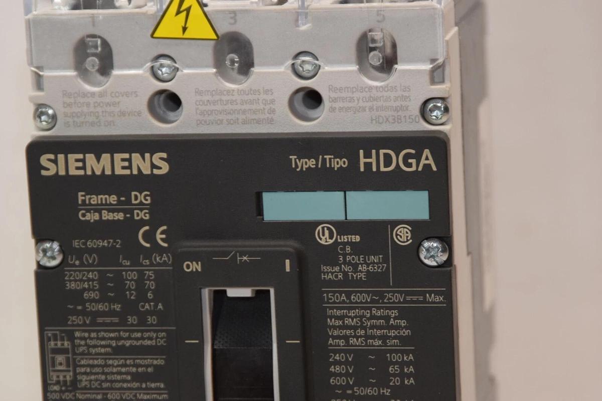 Used Siemens Circuit Breaker HDGA 150 Amp A 150a 3VL2115-2KN33-0AA0 HDX3B150
