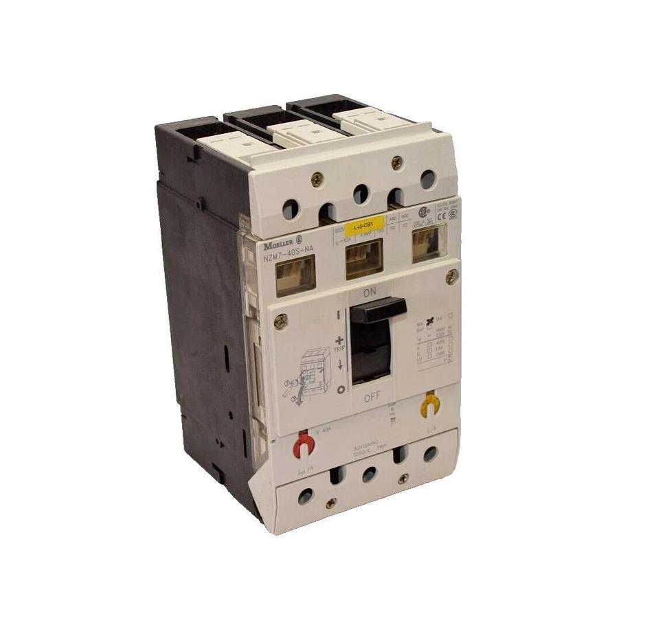 Used MOELLER NZM7-40S-NA NZM740SNA 40Amp 40 A Amp Circuit Breaker  25-40Amp Trip