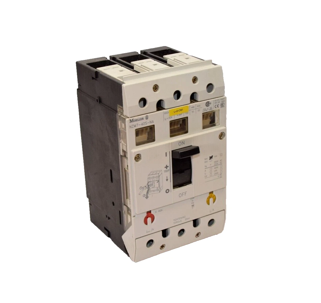 Used MOELLER NZM7-40S-NA NZM740SNA 40Amp 40 A Amp Circuit Breaker 25-40Amp Trip