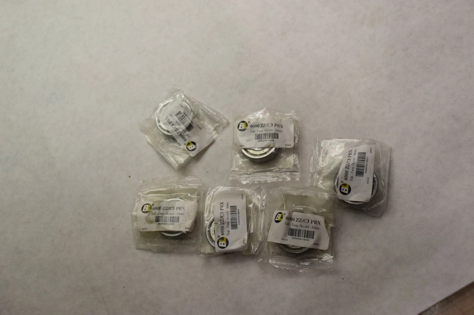 NEW (LOT OF 6) BL 6000 ZZ/C3 PRX DEEP GROOVE BEARING
