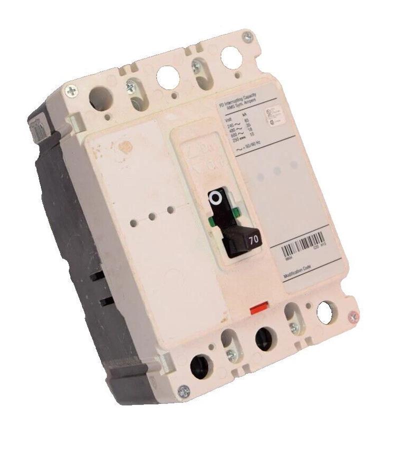 Used WESTINGHOUSE FD SERIES 3p 3 Pole 70A 70 Amp Breaker *CHIP*