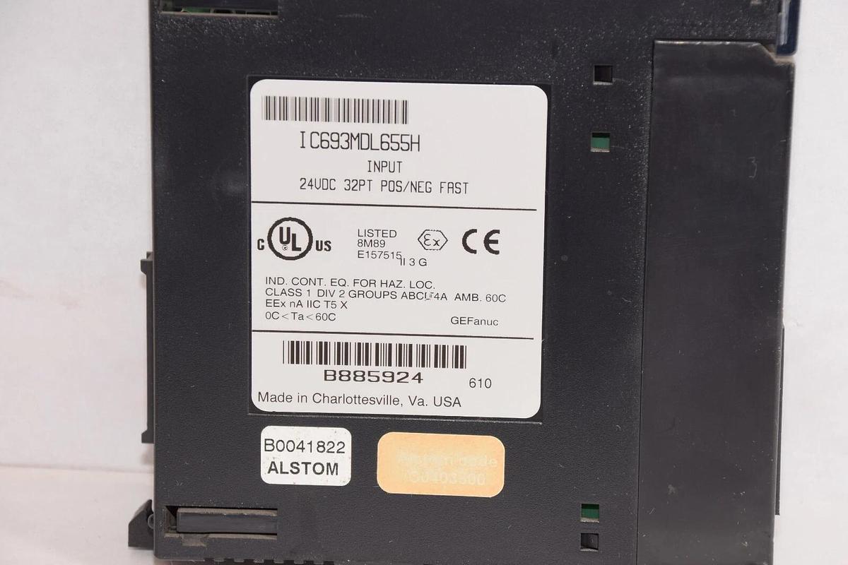 Used GE FANUC Input Module IC693MDL655H 24Vdc 32Pt Pos/Neg Fast Input Module