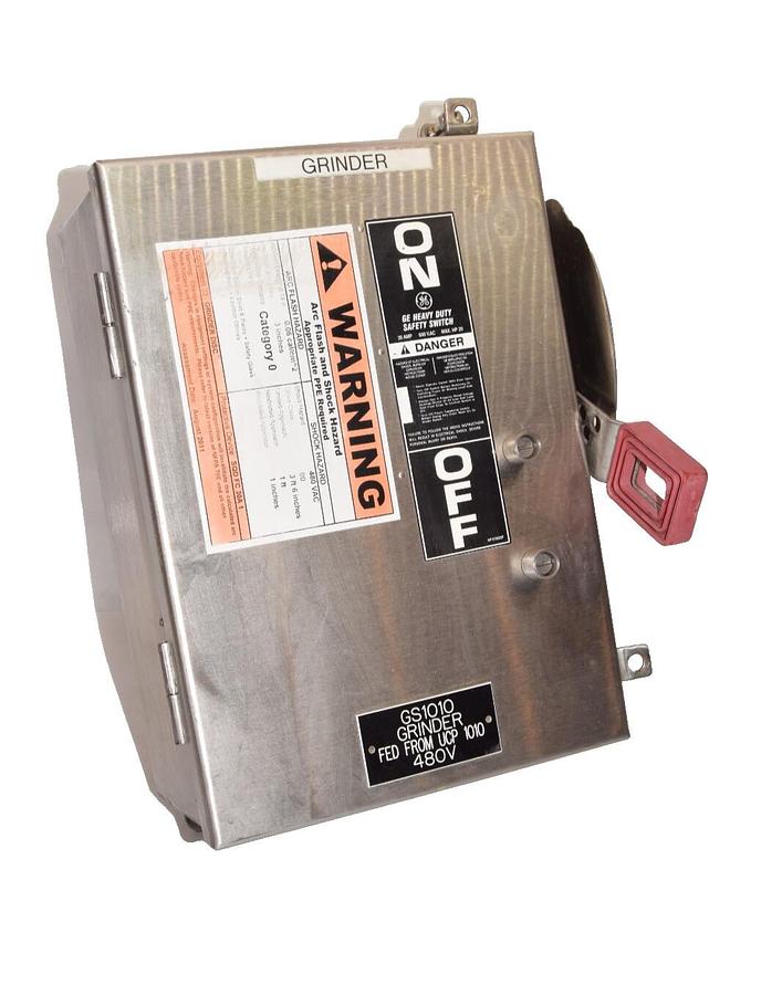 Used GE GENERAL ELECTRIC Safety Switch 30 Amp TH3361SS316 Model 1 30A Amp 600V
