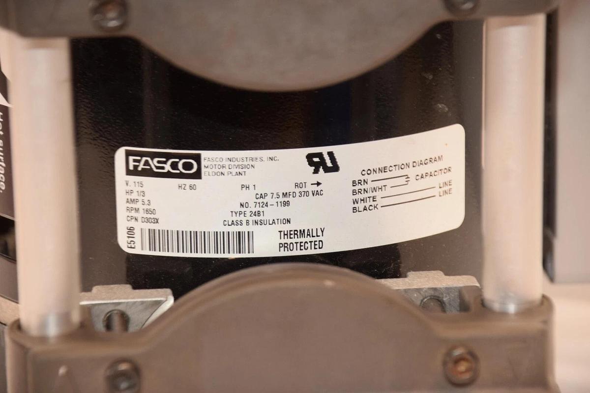 Used Gast 71R645-V114-D303X Piston Pump Fasco Motor 7124-1199 115v 1/3hp Pond Aerator