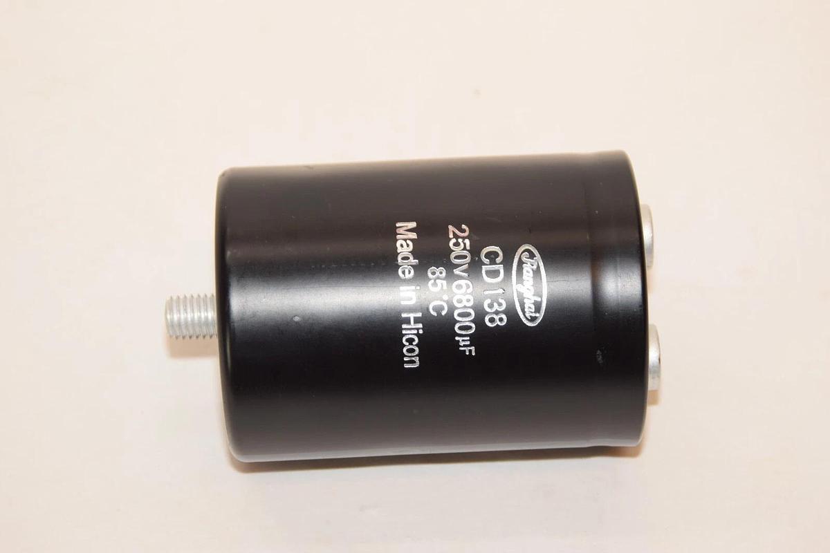 Used JIANGHAI CD138 250V 6800uF 85°C Capacitor