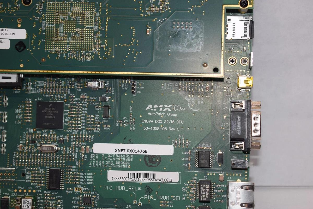 Used AMX 50-1058-08 Rev C AutoPatch Group ENOVA DGX 32/16 CPU Circuit Board Card