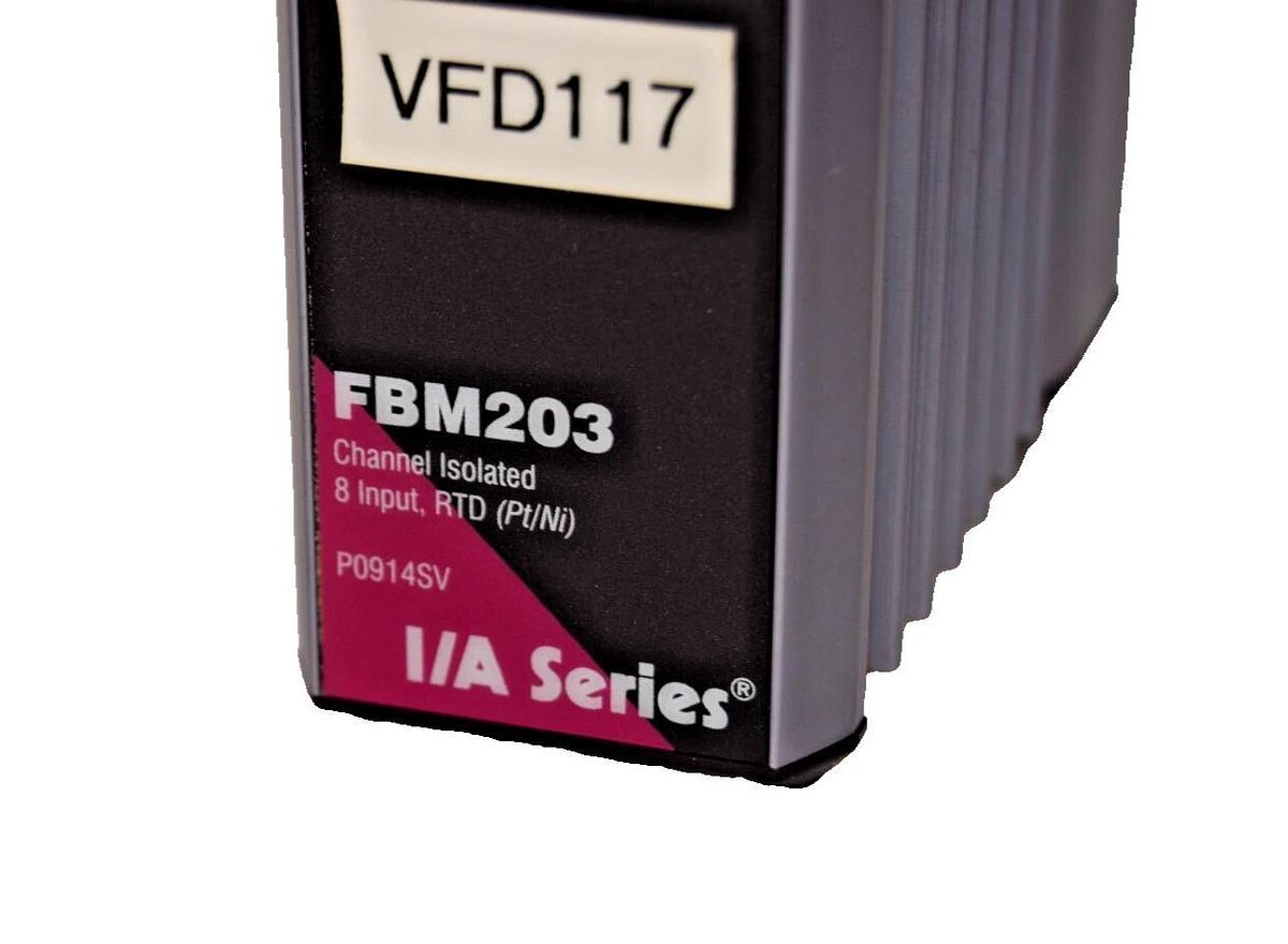 Used FOXBORO INVENSYS I/A Series Channel Isolated 8 Input RTD (Pt/Ni) FBM203 P0914SV