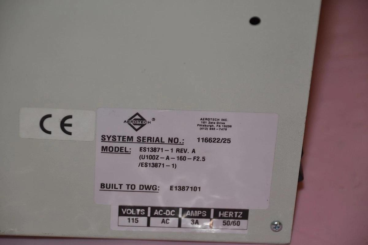 Used AEROTEC UNIDEX 100 ES13871-1 REV A 115V 3A MULTITASKING MOTION CONTROLLER