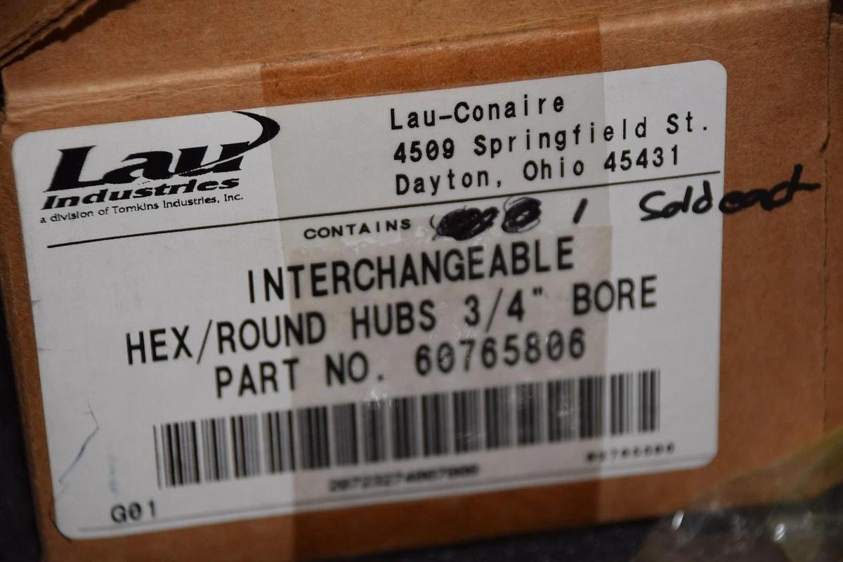 (1) Lau Industries Fan Interchangeable Hex Hub 60765806 3/4" bore NEW