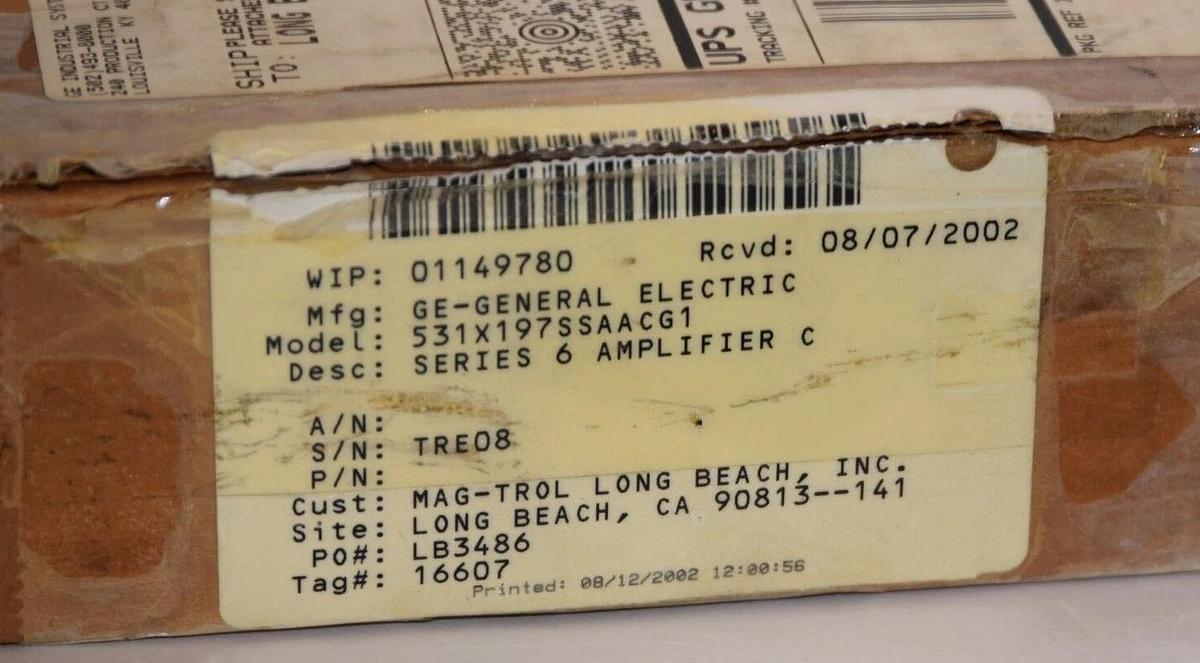 GENERAL ELECTRIC GE 531X197SSAACG1 Ser 6 Amplifier C (NEW)
