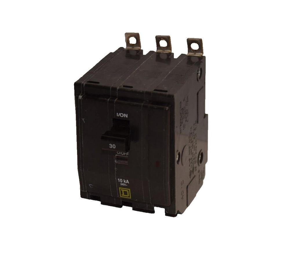 Used Square D Breaker DP-4075 HACR QOB 30A 30 Amp 3 Pole 3P 240v (Used)