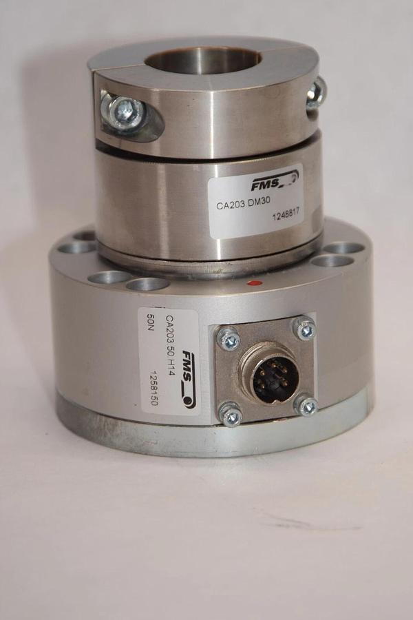Used FMS CA203.DM30 W/CA203.50.H14 Measuring Sensor With Dead Shaft Adapter