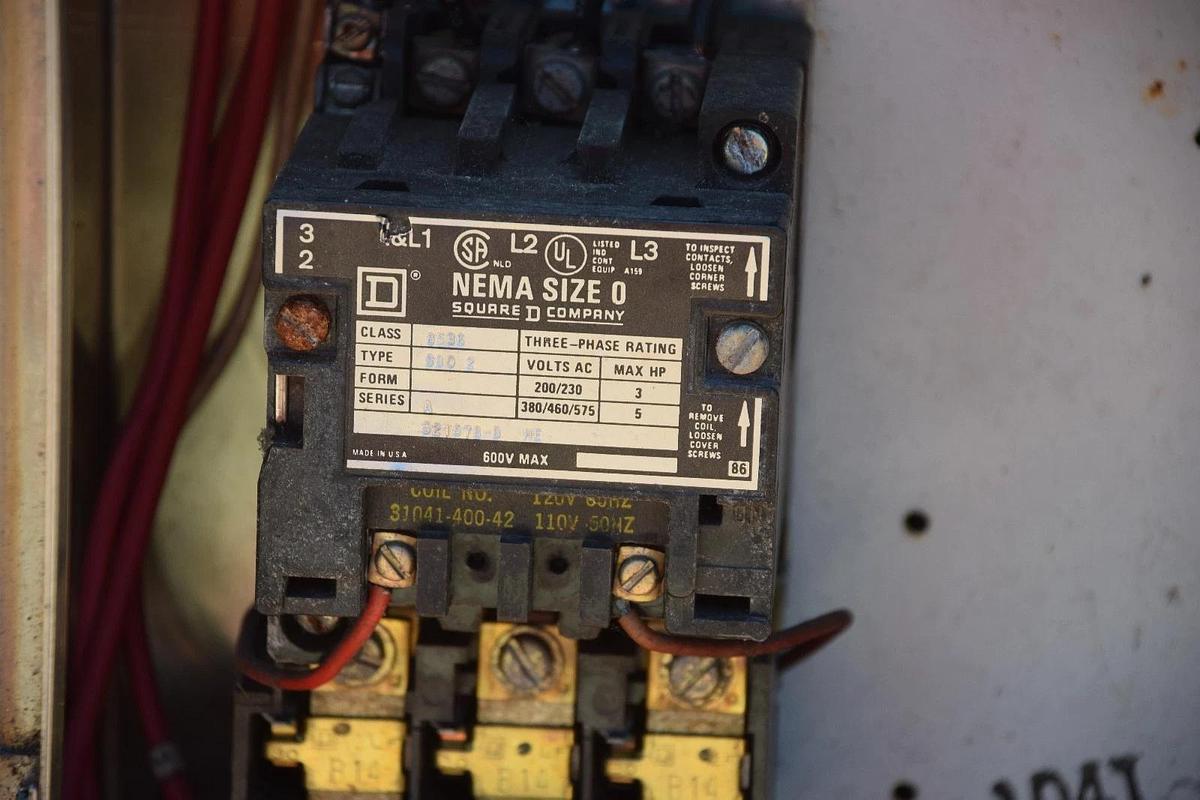 Used Square D S/S 8539-SCW43 Stainless steel 8536 SBO 2 Size 0 Starter contactor