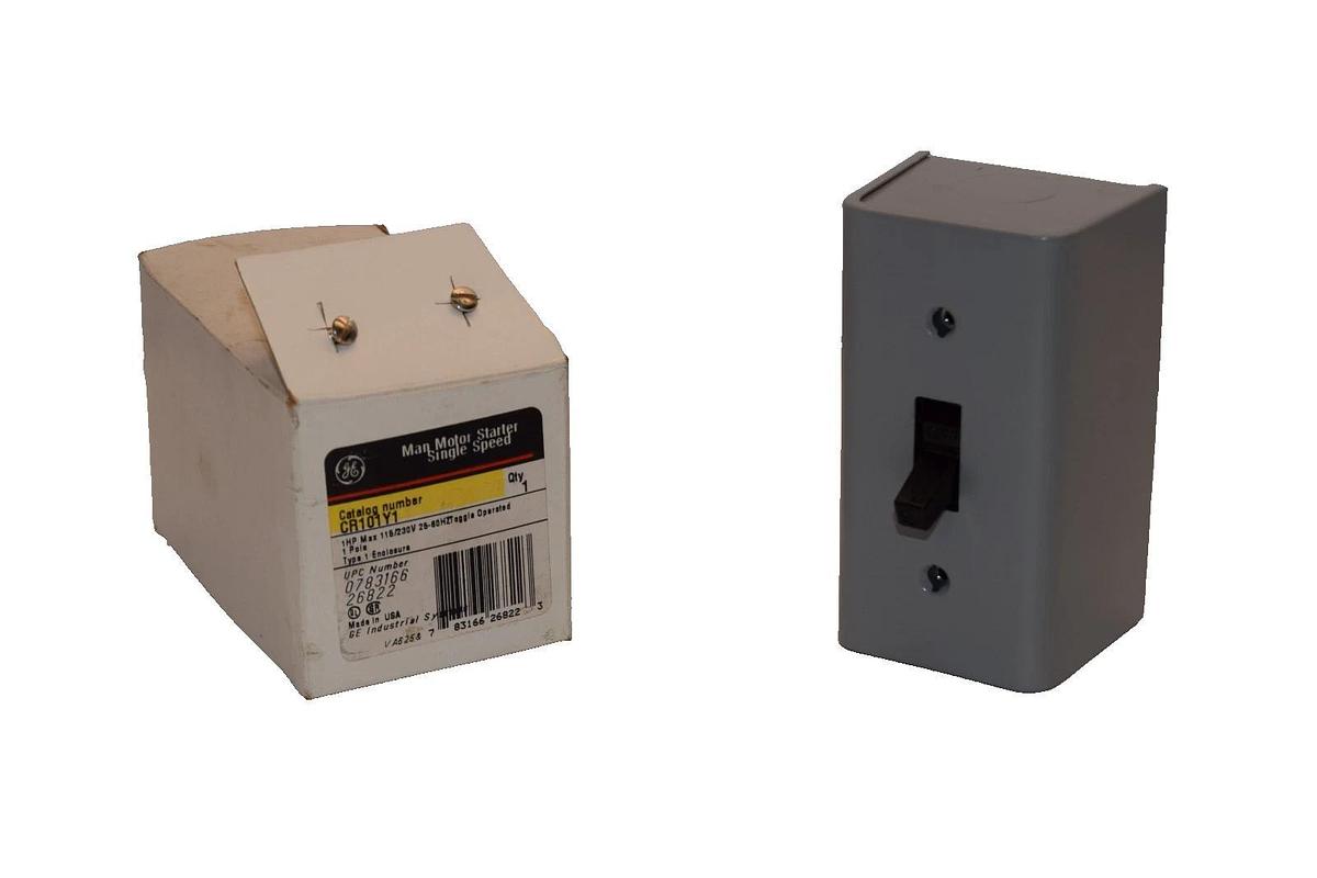 GE , General Electric CR101Y1 1Pole 115/230V Manual Motor Starter (New) 783166268223