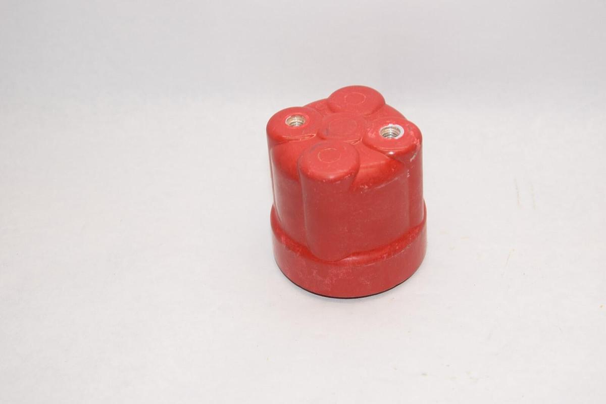 (NEW) Indicator Standoff Fuse Red Poly Isolator 3/8"x16