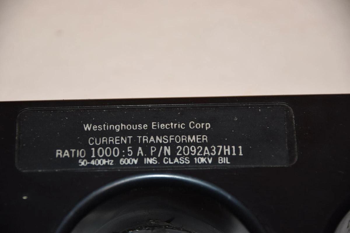 Used WESTINGHOUSE 2092A37H11 1000:5A RATIO CURRENT TRANSFORMER