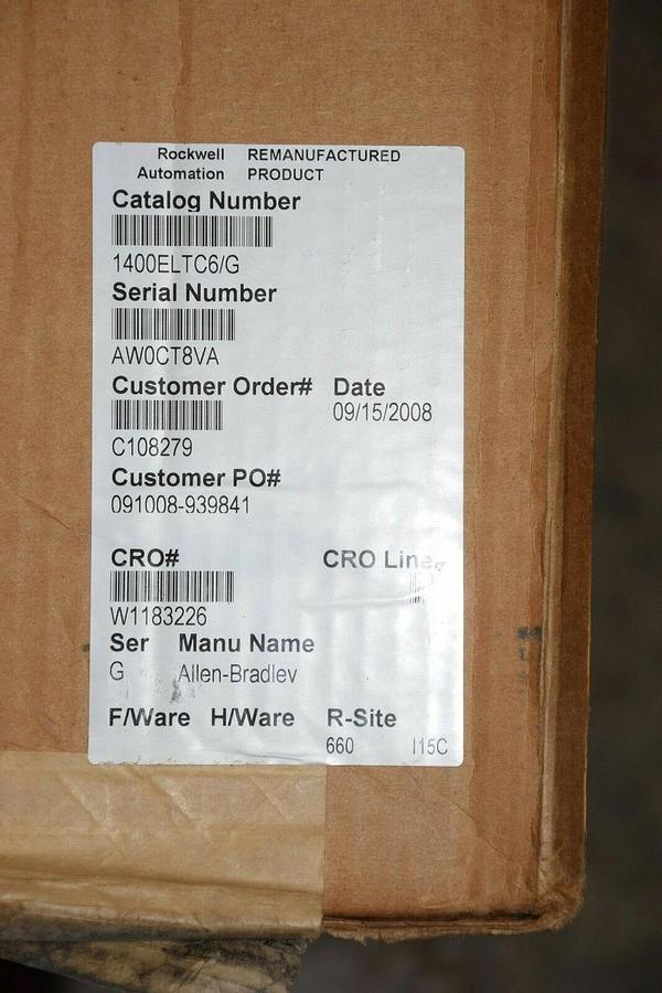 Allen Bradley Rockwell Panelview 1400e 1400ELTC6/G 1400ELTC6 Ser G Rev D *REFURB