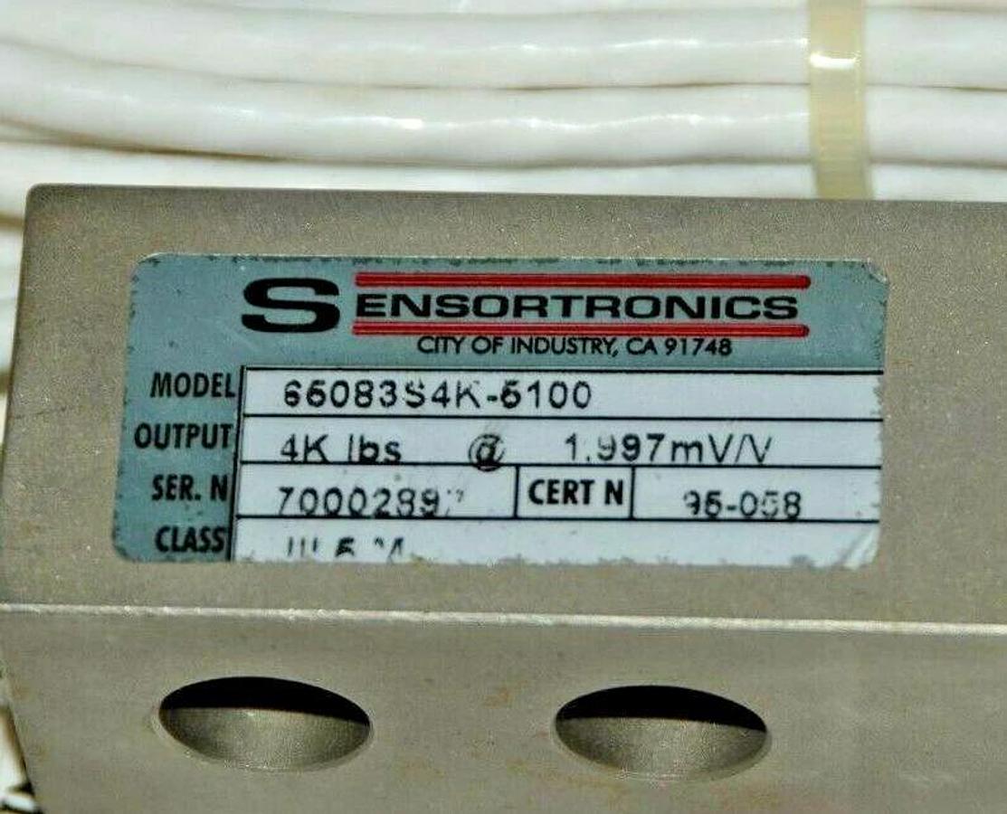 SENSORTRONICS Load Cell 65083S4k-5100 4K lbs @ 1.997mV/V (NEW)