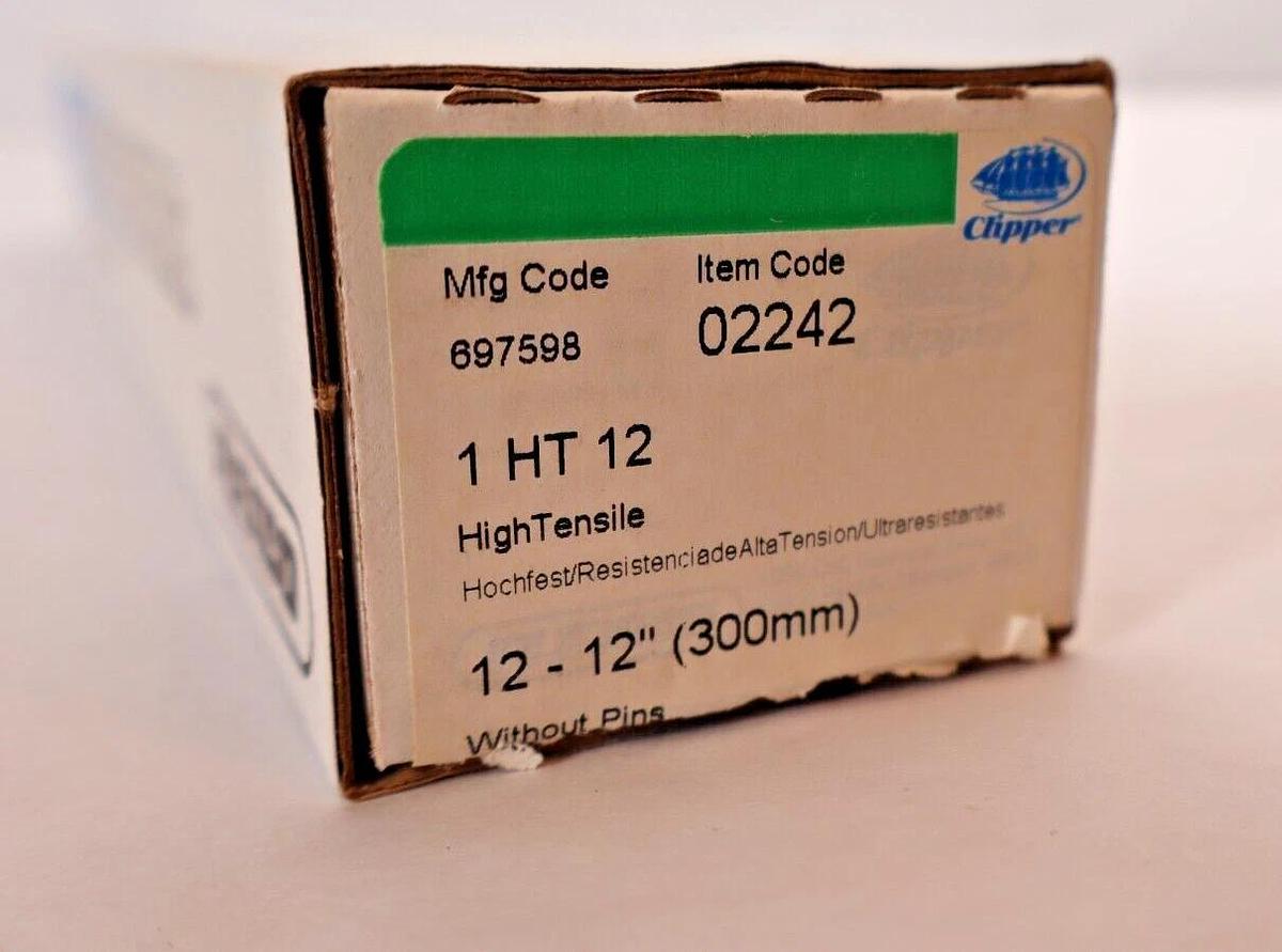 CLIPPER Belt Fasteners 12-12" 300mm 02242 1 HT 12 High Tensile (Box of 12 NEW)