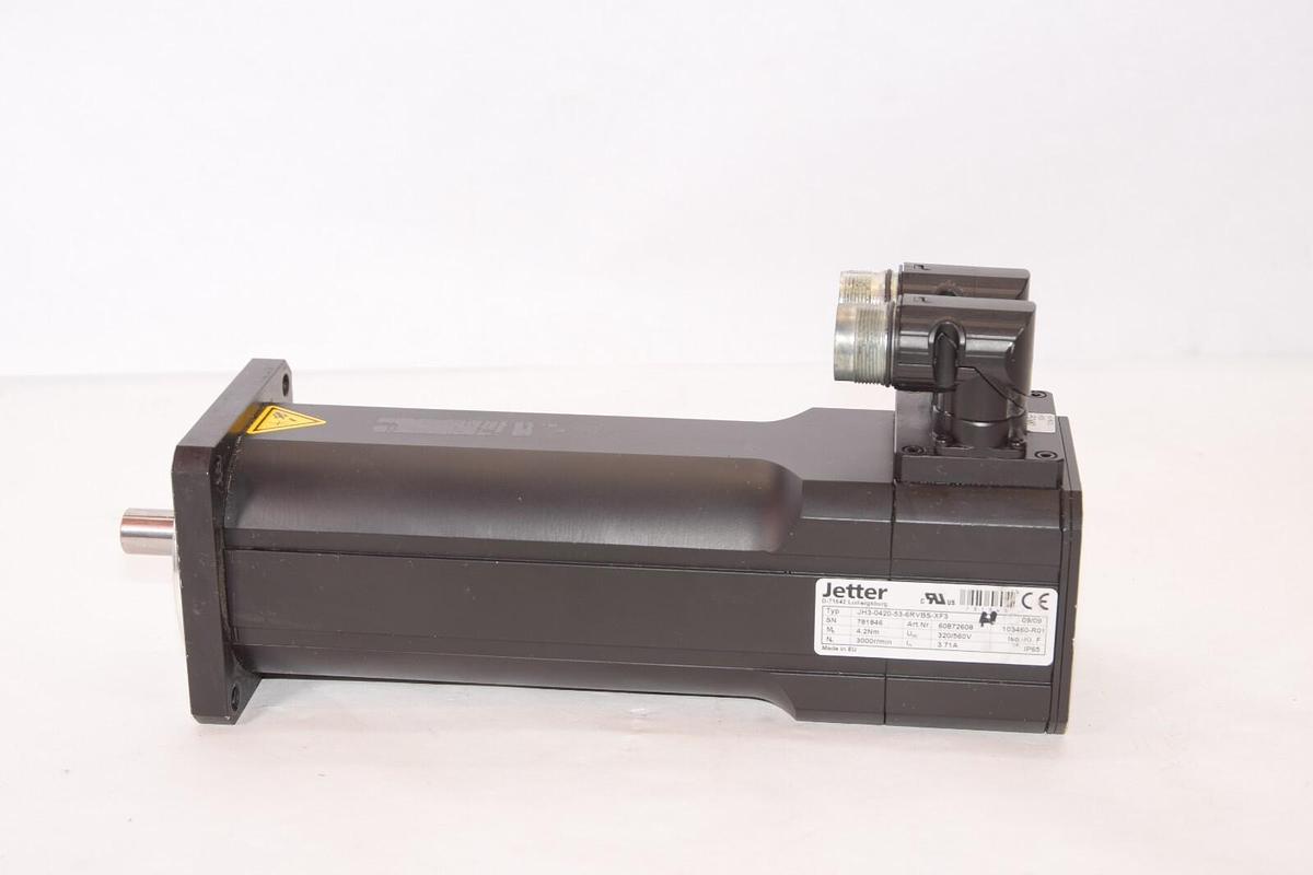 Used Jetter PM Servo Motor 3ph JH3-0420-53-6RVBS-XF3 JH30420536RVBSXF3