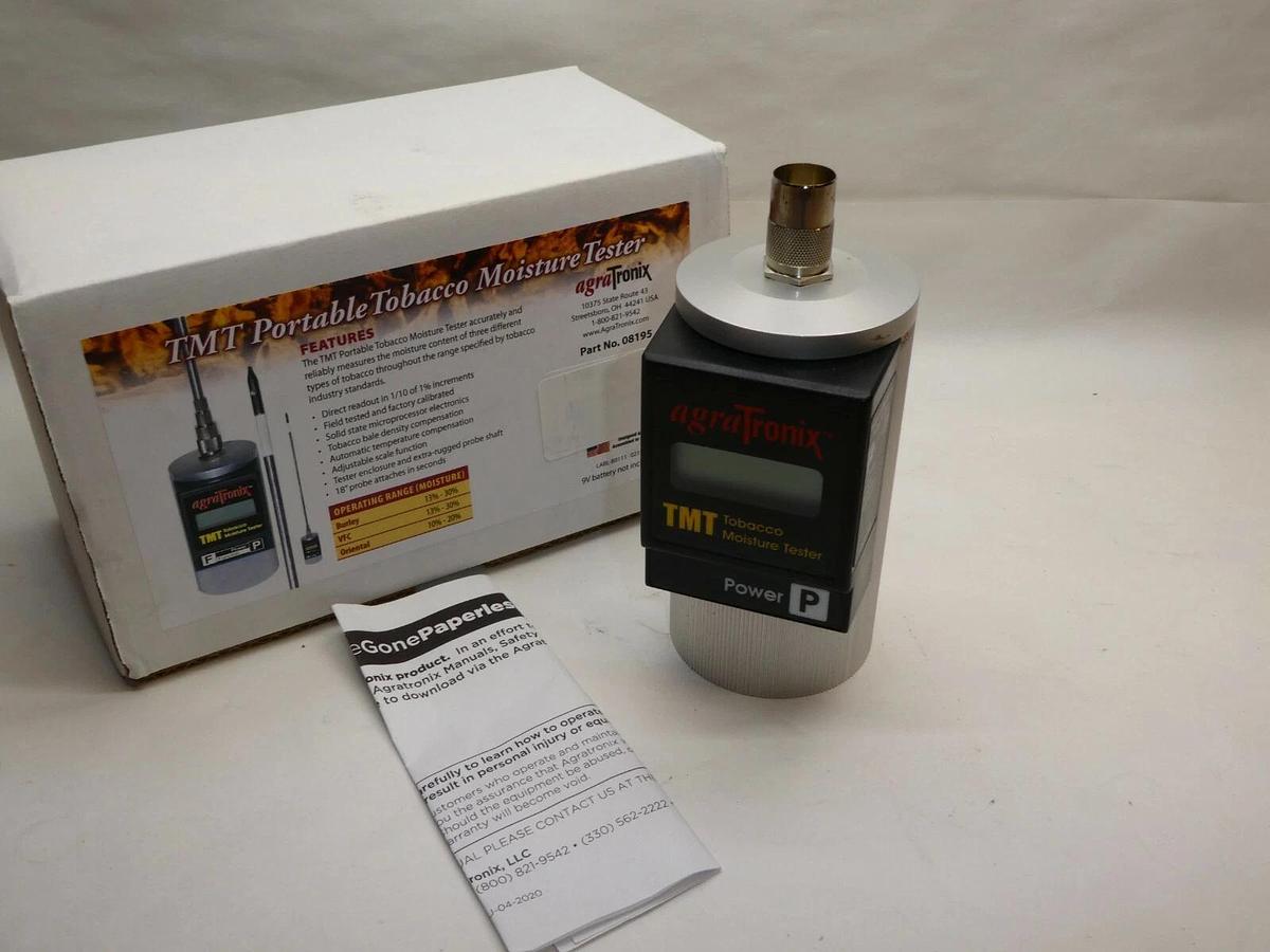 Used Agratronix TMT Portable Tobacco Moisture Tester 08195 *No Probe*  NEW