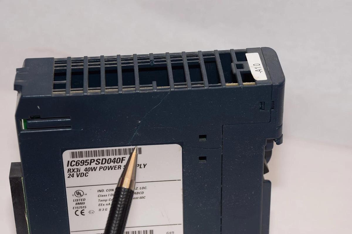 Used GE FANUC IC695PSD040F RX3i 40W 24Vdc Power Supply Module *Damaged Case READ*