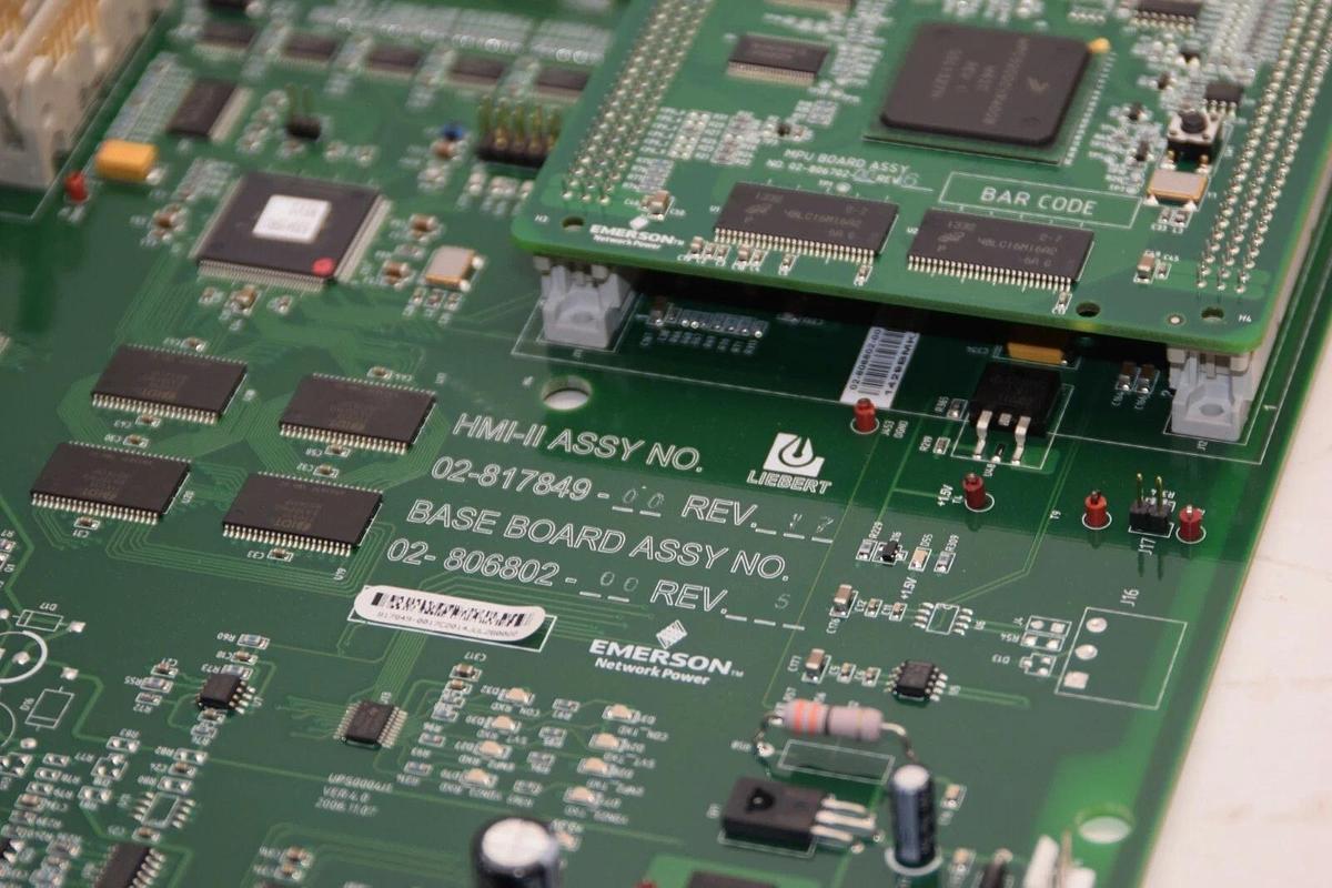 Used EMERSON / LIEBERT 02-817849-00 Rev 17 02-806802-00 Rev 5 HMI-II Assy Board