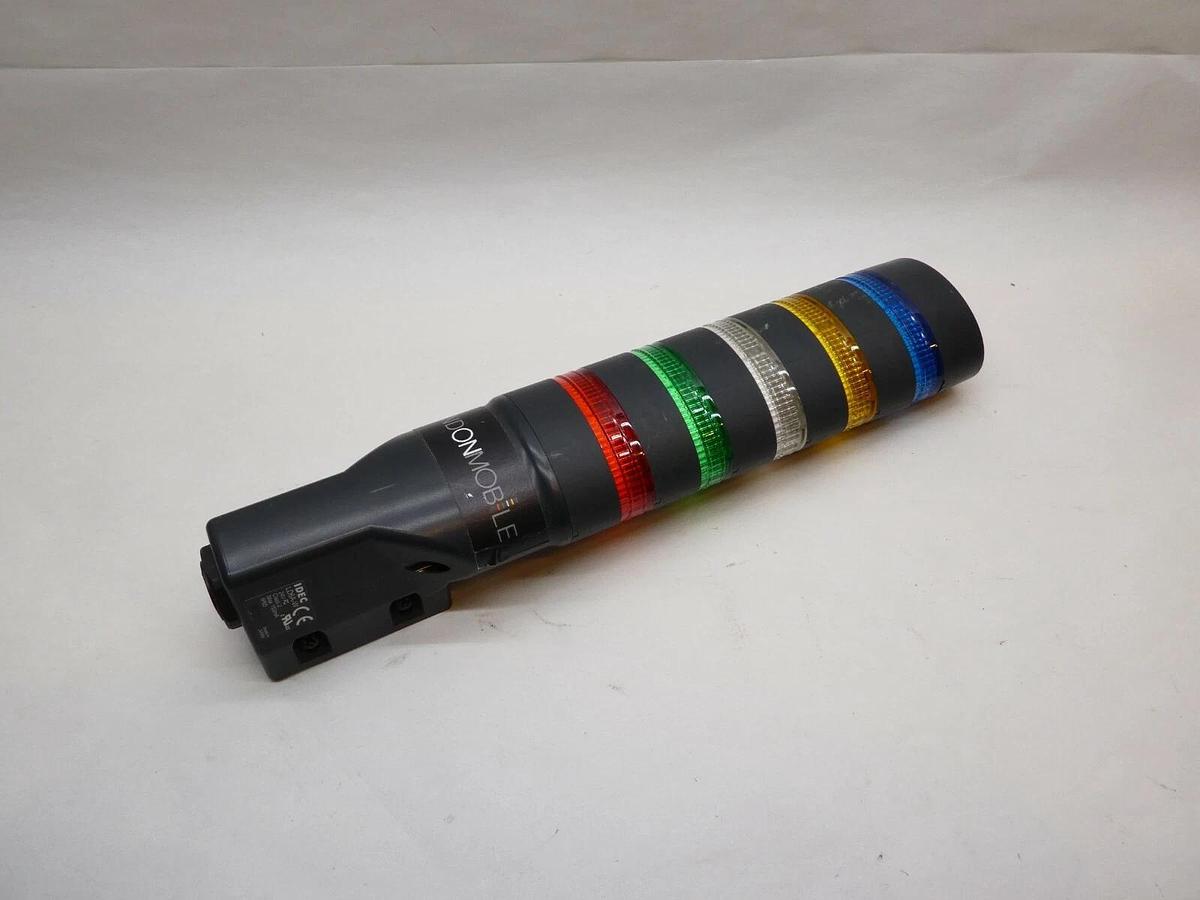 Used IDEC LD6A-W Flashing Signal Stack Light 24v w/ Red, Green, White, Amber, Blue