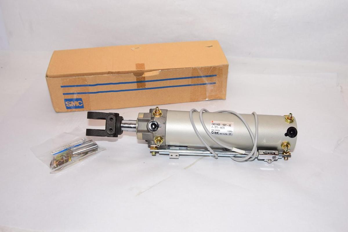 (NEW) SMC CKG1A50-150Y-A54-571-X674 1.0MPa Pneumatic Cylinder Clamp