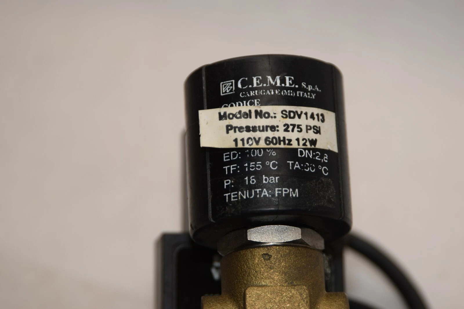 C.E.M.E EVTII20 120V Electronic Valve Timer With SDV1413 Pressure Valve (NEW)