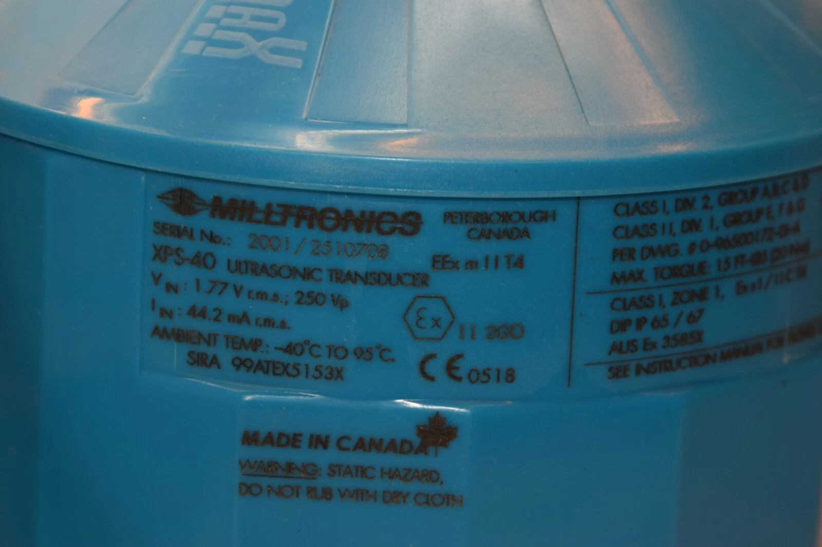 (NEW) SIEMENS XPS-40 7ML11270AA41 Milltronics Ultrasonic Transducer