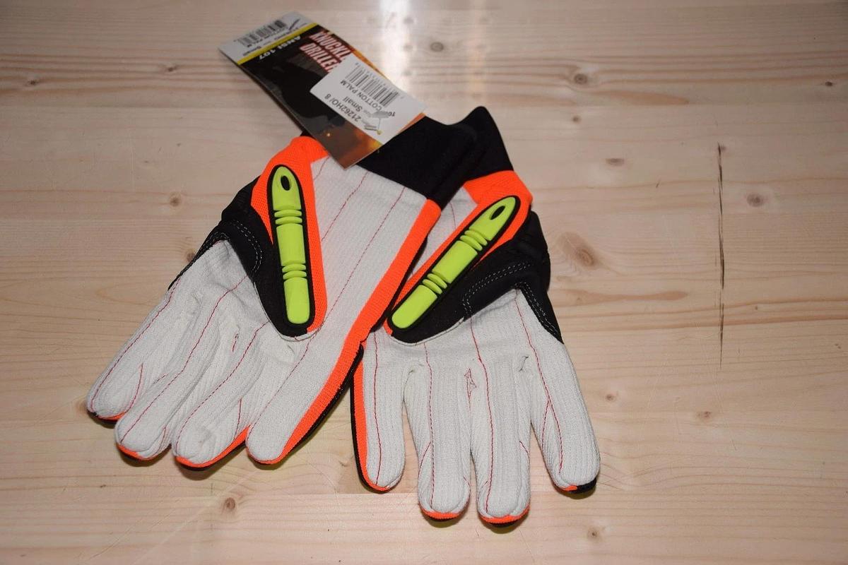 KNUCKLEHEAD DRILLER X10 WORK GLOVES TOUGH COTTON PALM 21262HO Small S NEW
