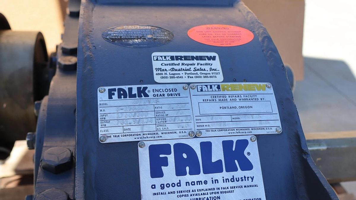 FALK Gear Drive Speed Reducer Gearbox 2070Y1S Ratio 2.237 SF 5.5/1.33 1750rpm