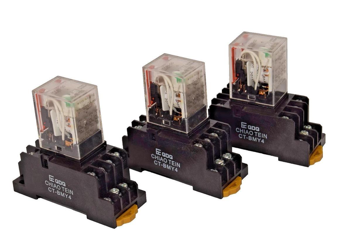 Used (LOT OF 3) OMRON MY4N-GS MY4NGS 24vdc 24 Vdc Relay with Base CT-BMY4