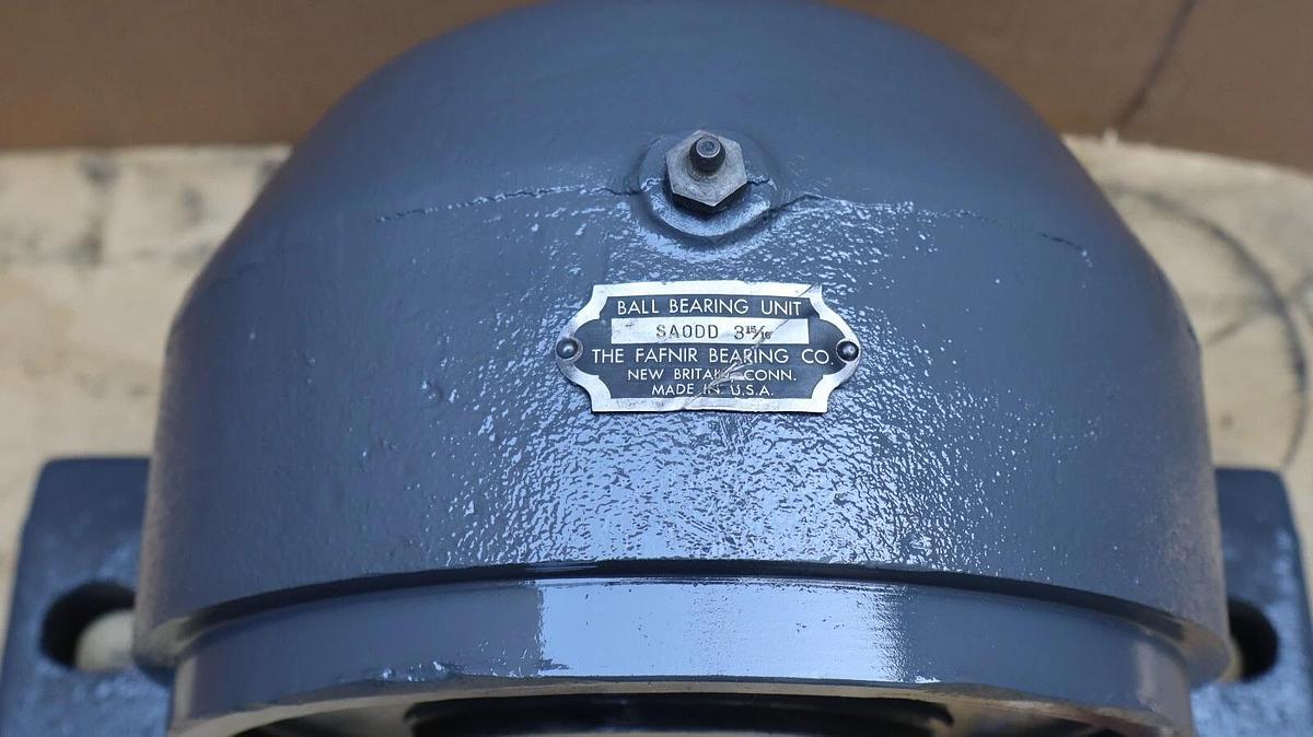 Fafnir 2 Bolt Pillow Block Ball Bearing Unit Housing SA0DD SAODD 3-15/16" NOS