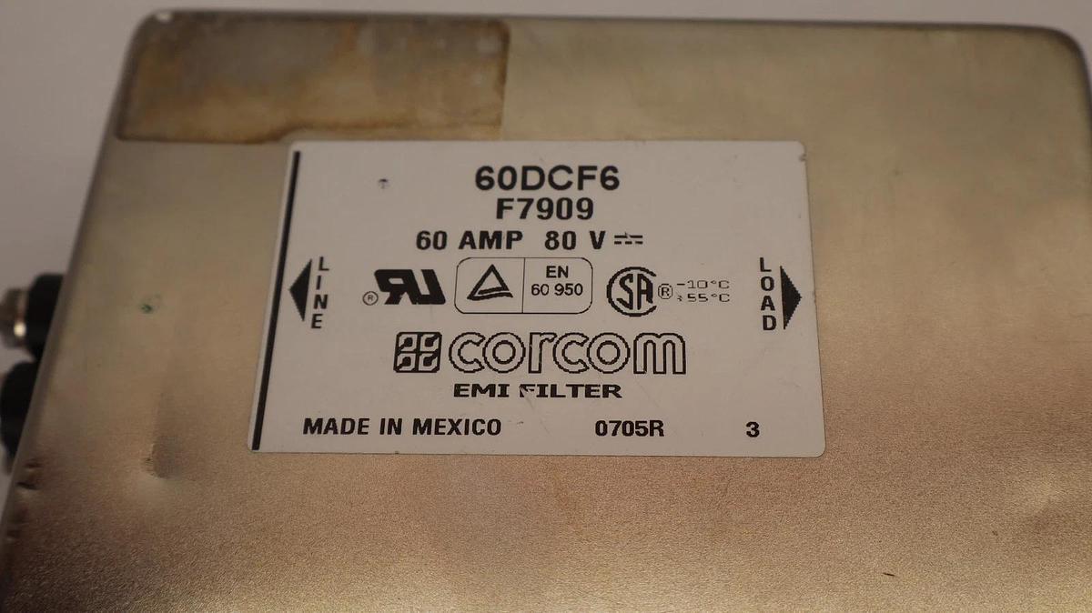 Corcom Power Line Filter F7909 60DCF 60 AMP 60A 80V EMI Filter (NOS)