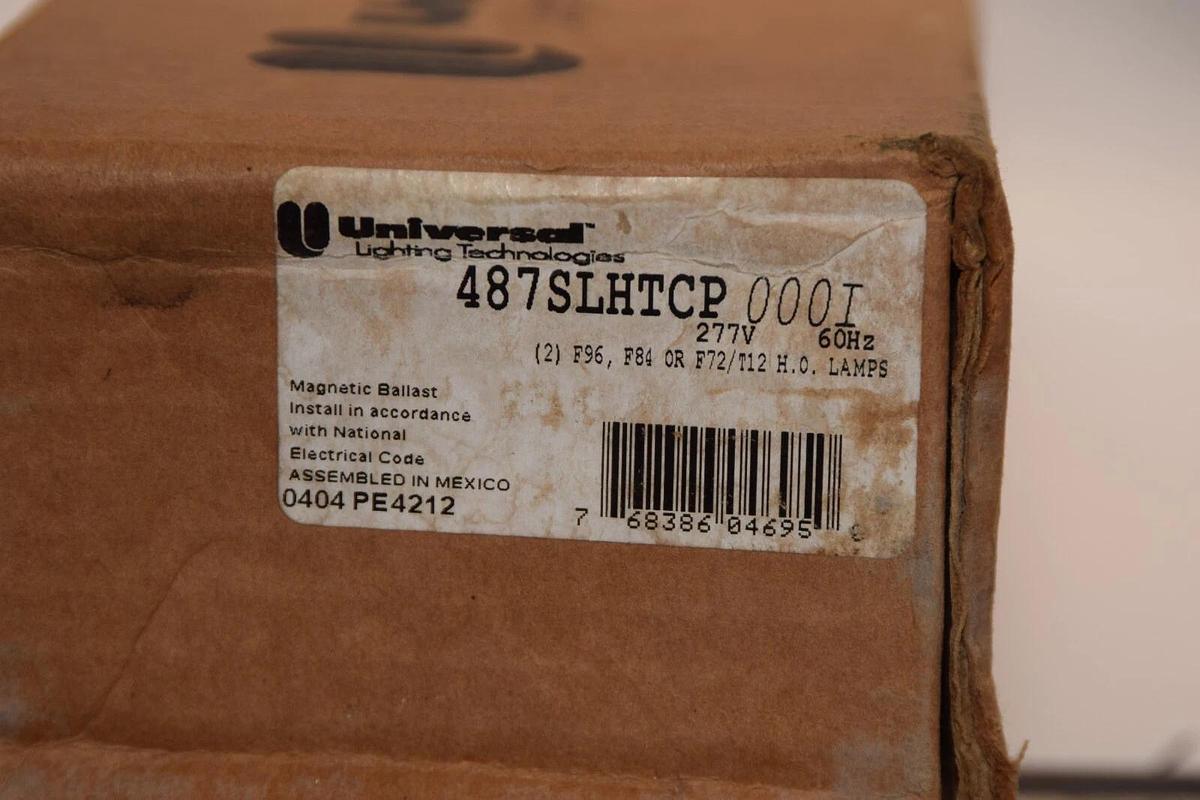 (NEW) UNIVERSAL LIGHTING TECH. 487-SLH-TC-P 277V High Output Rapid Start Ballast