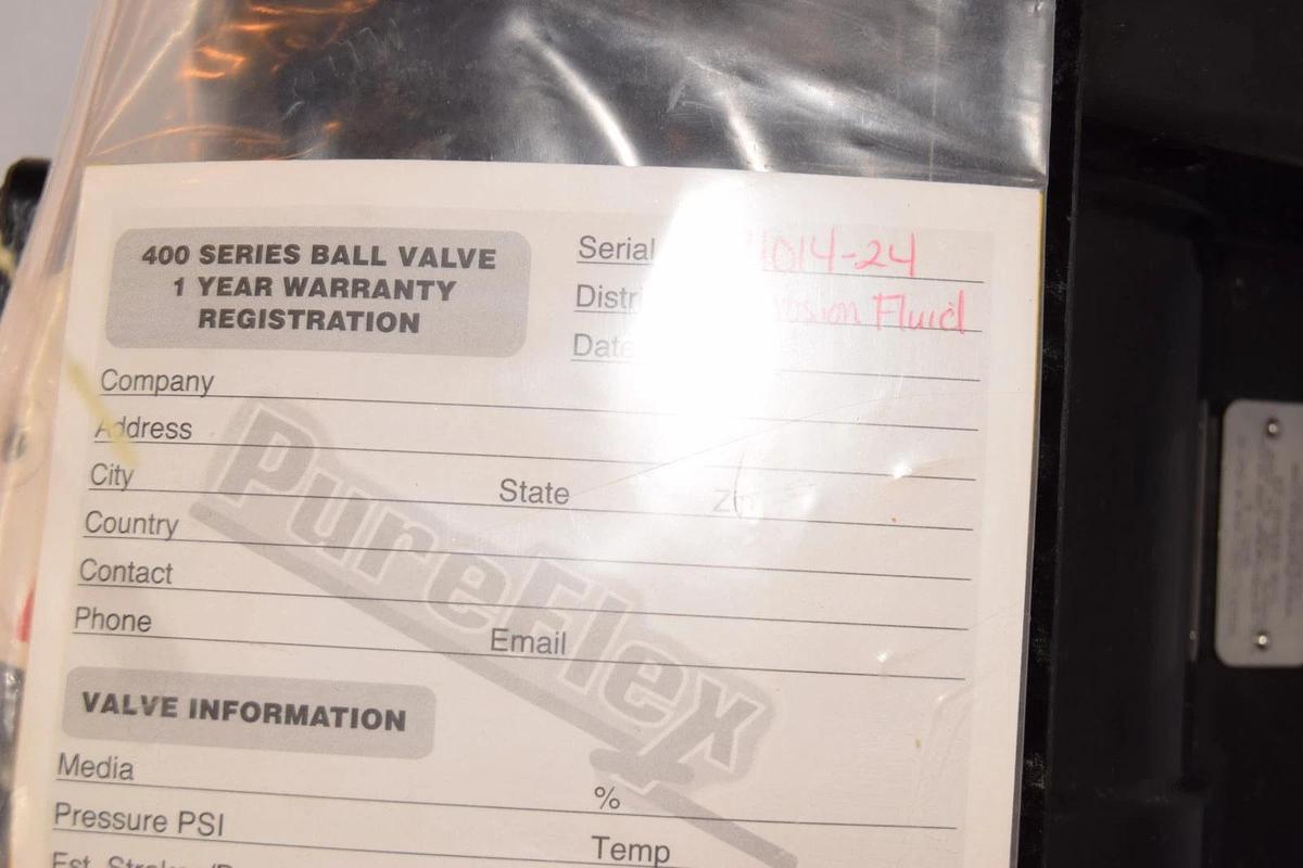 Pureflex Composite Ball Valve 400 Series 405-04-A-02-0 Size 4 4" (New)