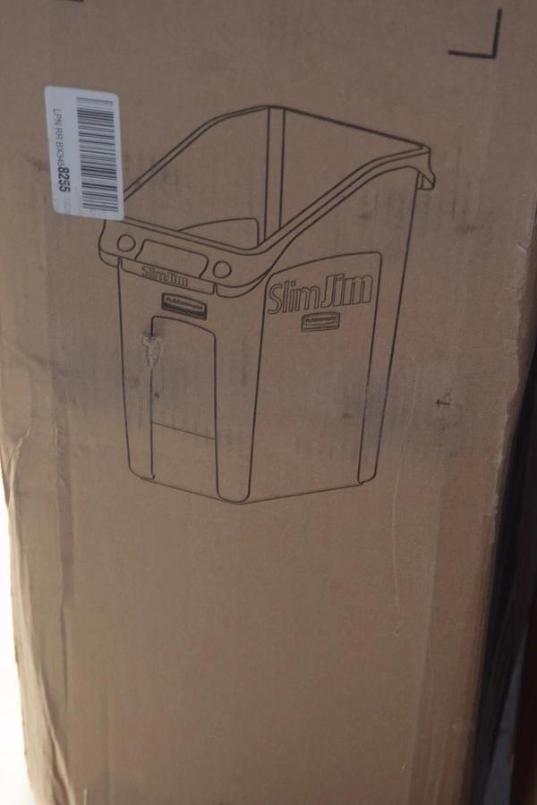 (NEW - Box 3) RUBBERMAID SlimJim Under-Counter Container 13 Gal Gray 2026695