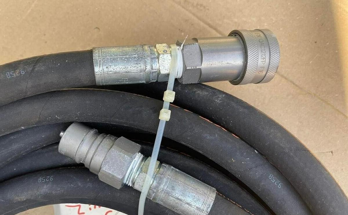 Flextral  AXT-12 Coiled Hydraulic Hose 25 ft 3/4" 3000PSI FX QAC1212fp F16