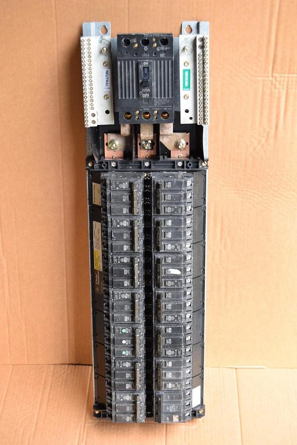 Used General Electric 225A GE A Series Panelboard Interior AQL3422ATX AXB4M9 3ph 4w