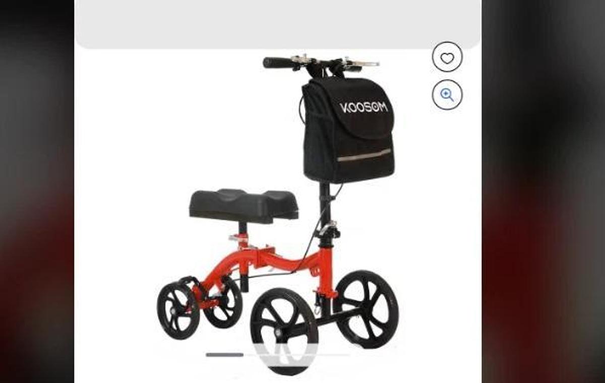 KOOSOM 105ST01A P02106628001 B09L7K9F67 Red All-Terrain Knee Walker 350lbs *NEW*